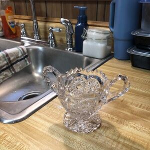 Elegant Crystal Sugar Bowl